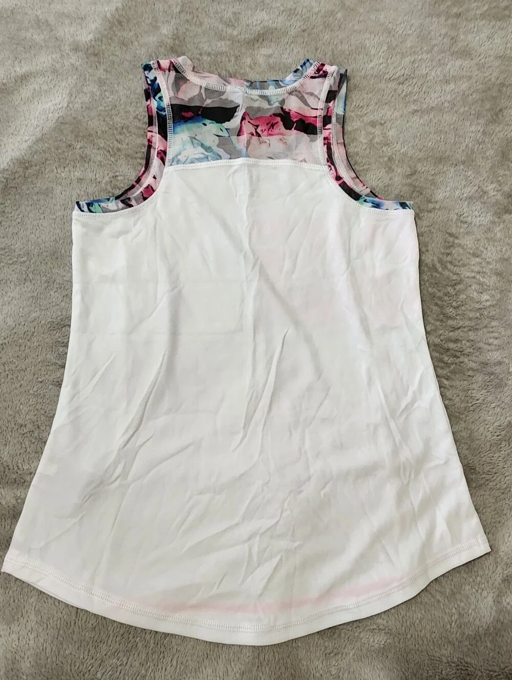 Floral Athletic Activewear Set | Tank Top‎ & Shorts | Athletic Works | L/G 10-12